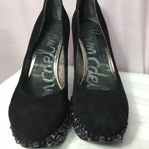 4/$35 sam edelman 6.5 black suede stud platform 5”
